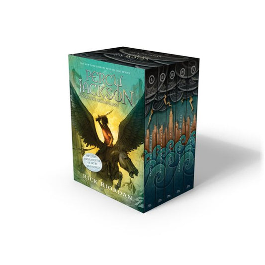 Percy Jackson and the Olympians 5 Book Paperback Boxed Set (w/poster) by Rick Riordan