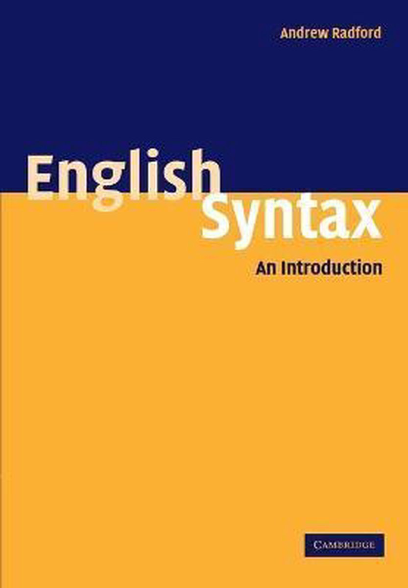 English Syntax by Andrew Radford