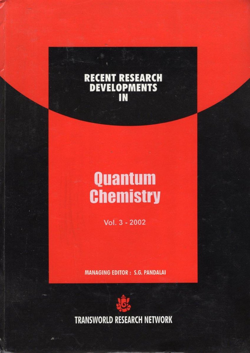 Recent Research Developments In Quantum Chemistry by SG Pandalai te koop op hetbookcafe.nl
