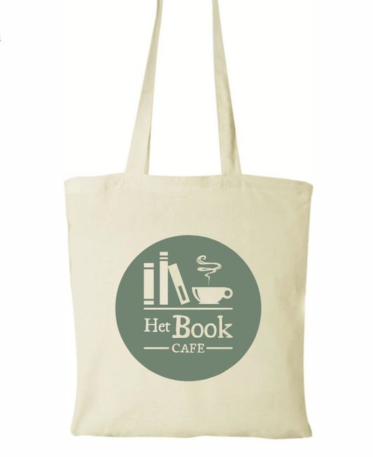 Katoenen draagtas Het Book Cafe